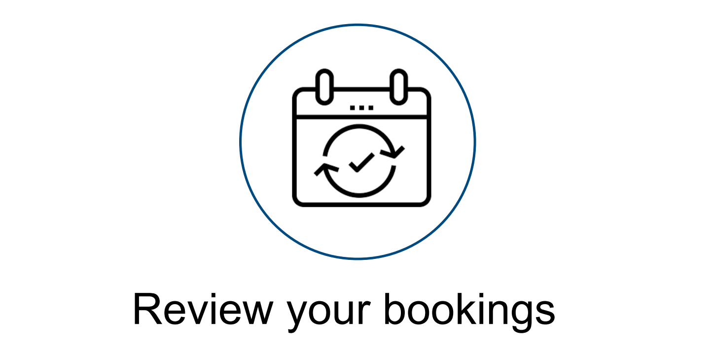 Review your bookings